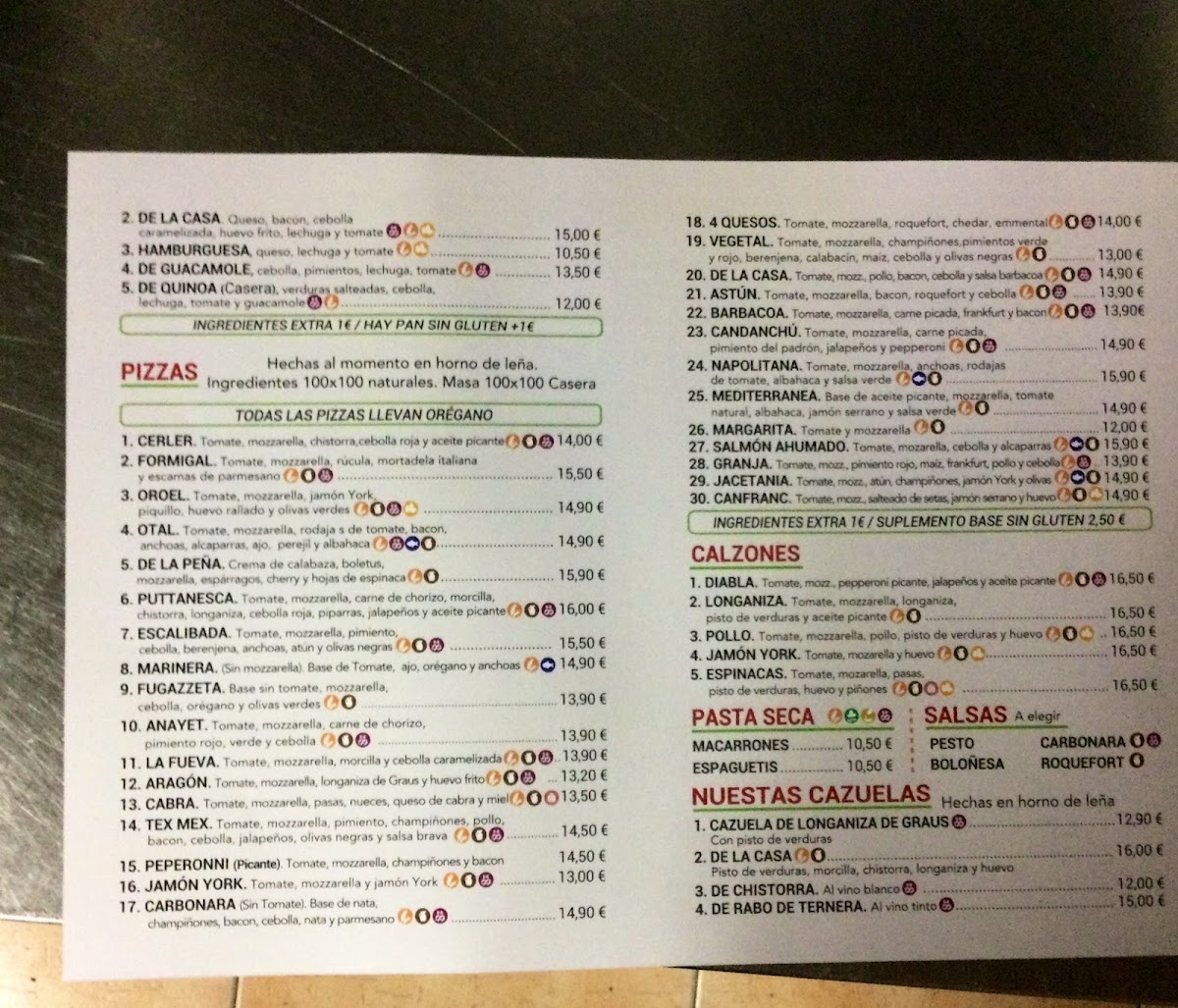 Menu La Crepería Otal De Jaca-2